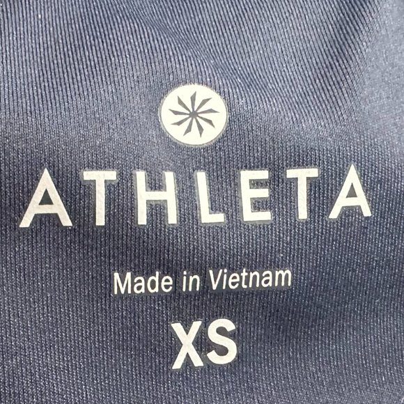 Athleta Leggings Tights Electro Cobalt Orange Crop Yoga Workout XS #153850-01 - Picture 2 of 8